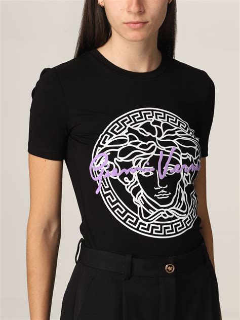 versace black t shirt womens|authentic Versace shirts.